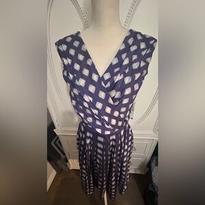 Nordstrom Periwinkle and White Midi Dress